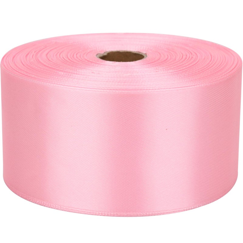 Nsilu 2 inch Pink Satin Ribbon 50 Yards Solid Fabric Ribbons Roll for Gift Wrapping  Satin Weddings Flower Bouquet  Invitations Sewing Party Decorations  Holiday Decorating and More - Image 1